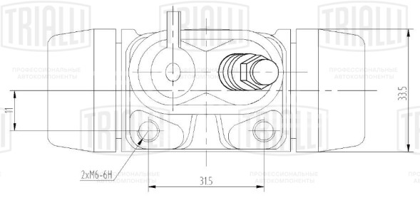 Цилиндр тормозной задний для автомобилей Hyundai Accent (99-)/Getz (02-) левый/правый d=17.5мм