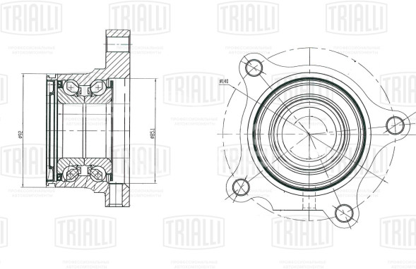 Ступица задняя левая с подшипником для автомобиля Toyota Land Cruiser Prado (02-)/Land Cruiser Prado (09-)