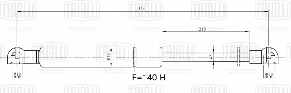 Амортизатор (упор) стекла крышки багажника для автомобиля Peugeot 206 (98-) универсал