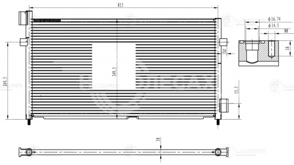 Радиатор кондиционера для автомобилей Volvo FH (02-)