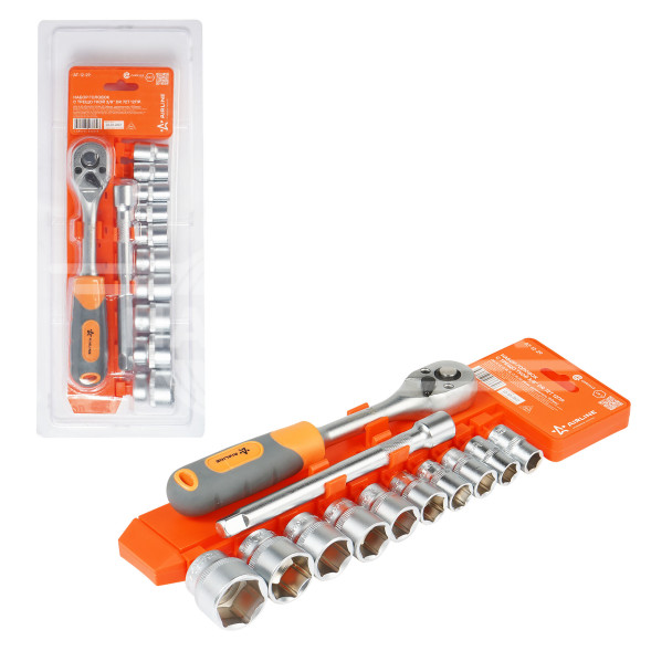 Набор головок с трещоткой 3/8&quot; DR 72Т 12пр. (10,11,12,13,14,15,17,19,22,24мм, удлинитель 150мм)