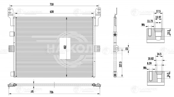 Радиатор кондиционера для автомобилей Kerax (05-)/Magnum (04-)
