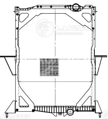 Радиатор охлаждения для автомобилей Volvo Trucks FH (93-)/FM (98-)/FM (01-)/FM (05-)/FMX (10-) (с рамкой)