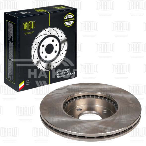 Диск тормозной для автомобилей Renault Megane I (95-) / Laguna (94-) передний d=262 окрашенный