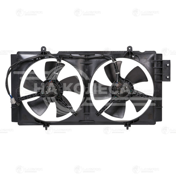 Электровентилятор охлаждения для автомобилей Lifan Solano I (08-) (2 вент.) (с кожухом)