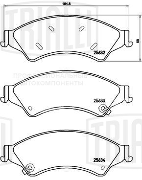 Колодки тормозные дисковые передние для автомобилей Ford Ranger (11-)