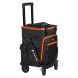 Сумка-холодильник (термосумка) на колесах с телескоп.ручкой 48 л, водонепр., черн./оранж.