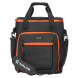 Сумка-холодильник (термосумка) на колесах с телескоп.ручкой 48 л, водонепр., черн./оранж.