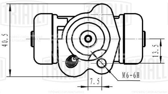 Цилиндр тормозной задний для автомобилей Toyota Corolla (01-)/Echo (99-) правый d=17.5мм