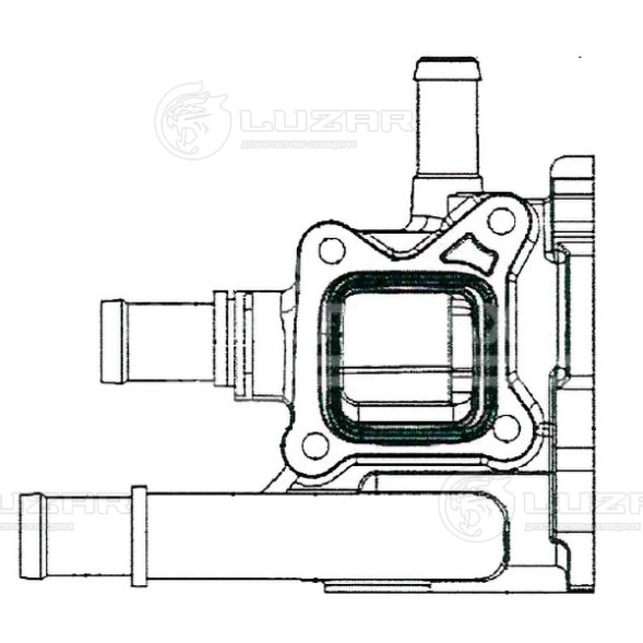 Корпус термостата для автомобилей Opel Astra J (10-)/Chevrolet Cruze (09-)/Aveo T300 (11-) (пластиковый)