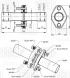 Соединение труб глушителя (комплект фланцев в сборе) FL-45 L=232мм (алюминизированная сталь)