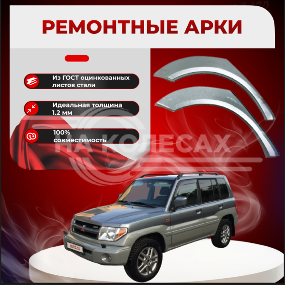 Ремонтные задние арки Mitsubishi Montero Pinin ( 5 дверей)