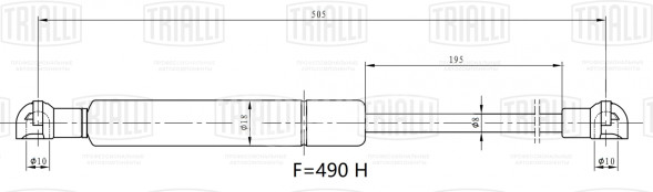 Амортизатор (упор) крышки багажника для автомобиля Peugeot 207 (06-) универсал