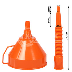 Воронка D-160мм с гибким носиком, L=360мм, латунная сетка, пакет с навершием