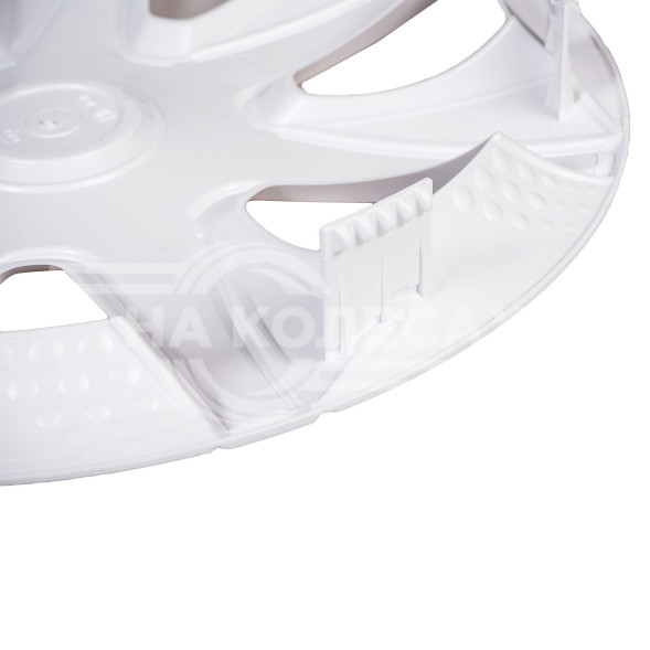 Колпаки колесные 15&quot; &quot;Джой&quot;, белый глянец, хром кольцо, компл. 2 шт.