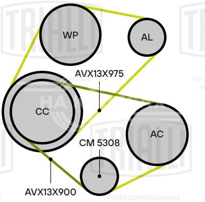 Ролик привод. ремня для автомобилей Nissan X-Trail (01-) 2.2d ((натяжной) компрессора кондиционера