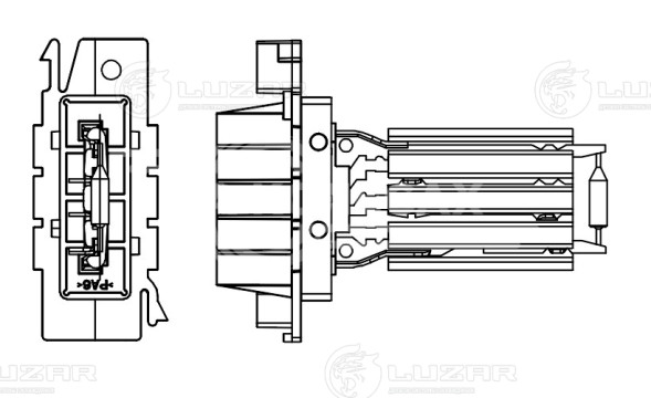 Резистор электровентилятора отопителя для автомобилей Citroen Berlingo II (08-)/Peugeot Partner II (08-)