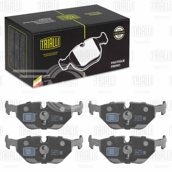 Колодки тормозные дисковые задние для автомобилей BMW 3 (E46) (98-) (PF 4092)