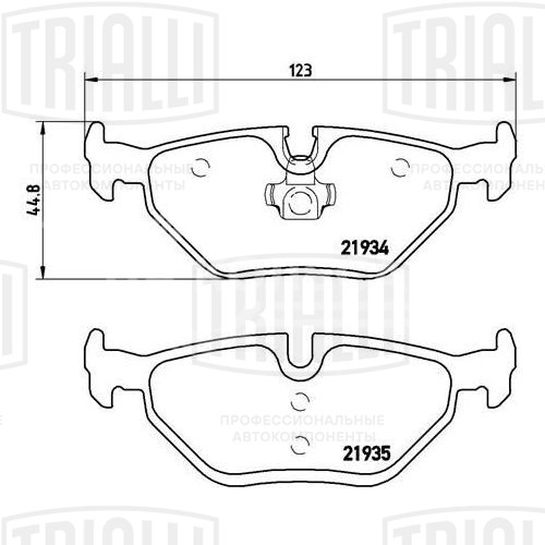 Колодки тормозные дисковые задние для автомобилей BMW 3 (E46) (98-) (PF 4092)