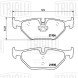 Колодки тормозные дисковые задние для автомобилей BMW 3 (E46) (98-) (PF 4092)