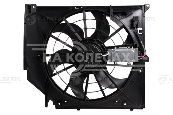 Электровентилятор охлаждения для автомобилей BMW 3 (E46) (98-) (с кожухом и модулем управления)