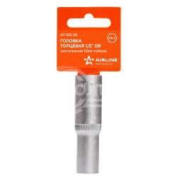 Головка торцевая 1/2&quot; DR шестигранная 12мм глубокая пласт. подвес