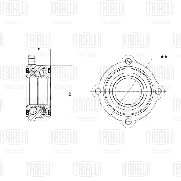 Ступица задняя с подшипником для автомобиля BMW 5 (F10) (09-)/6 (F06) (11-)