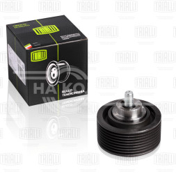 Ролик приводного ремня для автомобилей ГАЗ/ПАЗ/КамАЗ (дв. Cummins Isf 3.8) (опорный) правый верхний с винтом