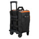 Сумка-холодильник (термосумка) на колесах с телескоп.ручкой 48 л, водонепр., черн./сер./оранж.