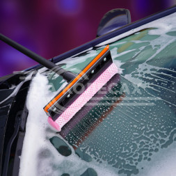 Щетка для мытья стекол с поролоном и водосгоном (52см)