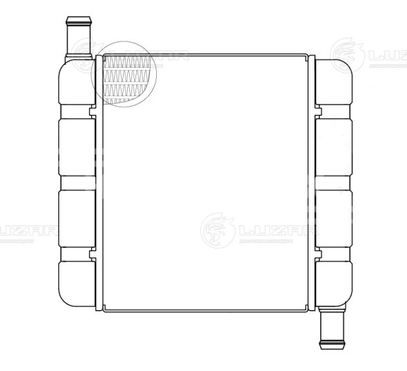 Радиатор отопителя для тракторов МТЗ-80/82 (алюминиевый, трубки в разные стороны)