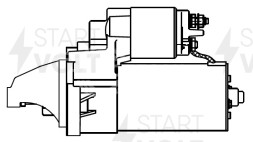 Стартер для спецтехники JCB/Perkins с дв. Perkins 400 series 12В 2кВт