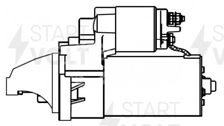 Стартер для спецтехники JCB/Perkins с дв. Perkins 400 series 12В 2кВт