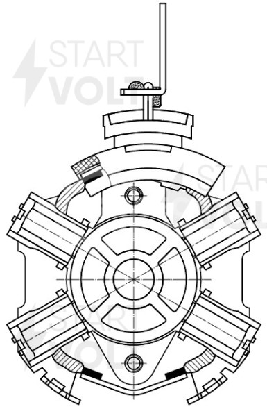 Узел щеточный стартера для автомобилей VAG 100 (90-) 2.3i/Mercedes-Benz C W202 (93-) 1.8i