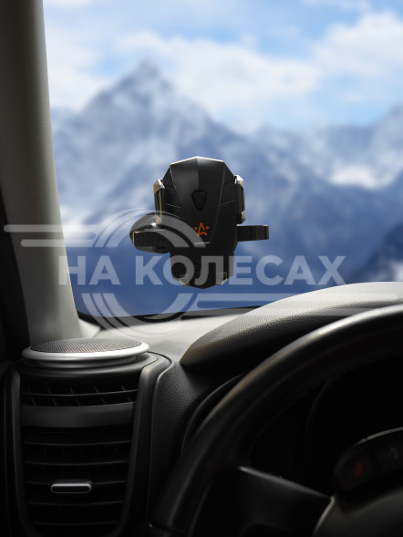 Держатель для телефона автомобильный на торпедо/лоб. стекло присоска-липучка