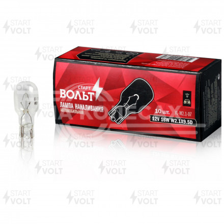 Лампа накаливания 12V 16W W2.1X9.5D бесцокольная