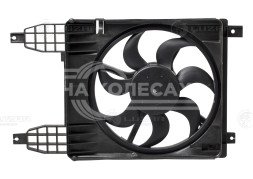 Электровентилятор охлаждения для автомобилей Chevrolet Aveo T255 (08-) (с кожухом)