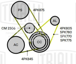 Ролик приводного ремня для автомобилей Honda HR-V (99-)/CR-V (95-) 1.6i/2.0i A/C (натяжной)