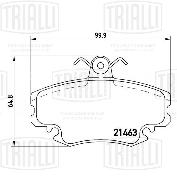 Колодки тормозные дисковые передние для автомобилей Лада Largus (12-) 8V/Renault Logan (04-) без датчика износа