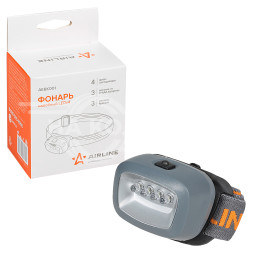 Фонарь налобный на батарейках LEDx4