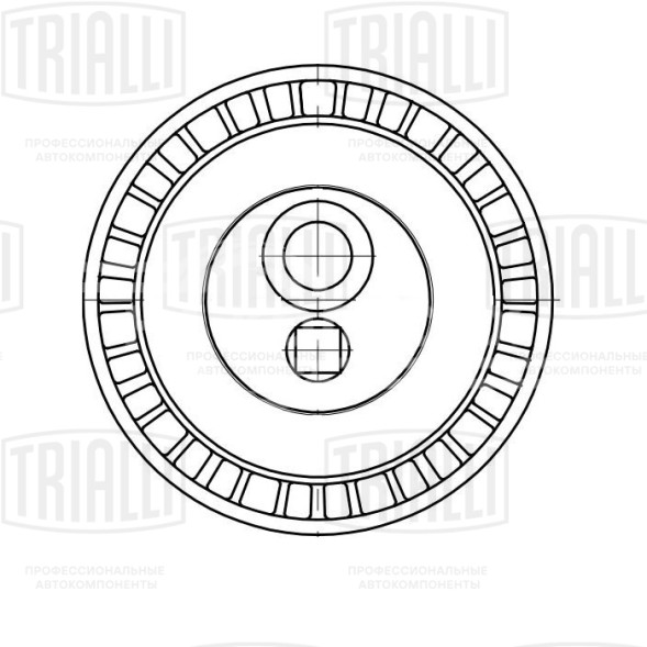 Ролик приводного ремня для автомобилей Peugeot Partner (96-)/Expert (96-) 1.9d/2.0d A/C+ ГУР (опорный) d=70 эксцентрик