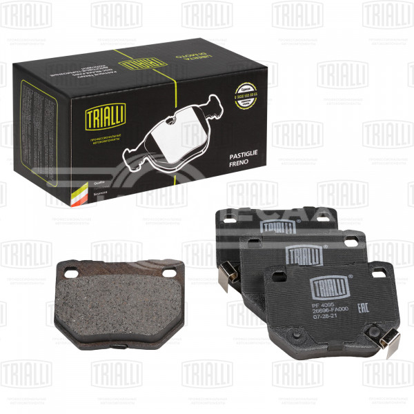 Колодки тормозные дисковые задние для автомобилей Subaru Impreza (GG/GD) (00-) (PF 4095)