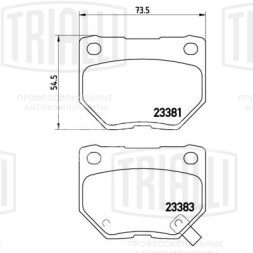 Колодки тормозные дисковые задние для автомобилей Subaru Impreza (GG/GD) (00-) (PF 4095)