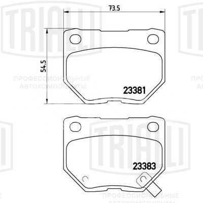 Колодки тормозные дисковые задние для автомобилей Subaru Impreza (GG/GD) (00-) (PF 4095)