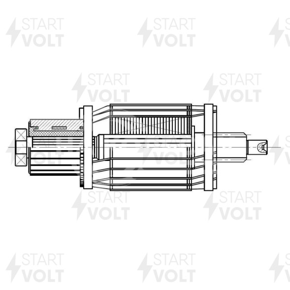 Ротор стартера для автомобилей МАЗ, УРАЛ с двигателем ЯМЗ-650