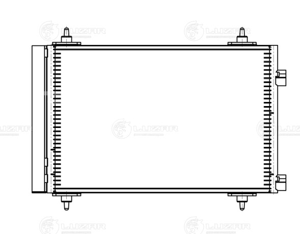 Радиатор кондиционера для автомобилей Peugeot 307/ Сitroen C4