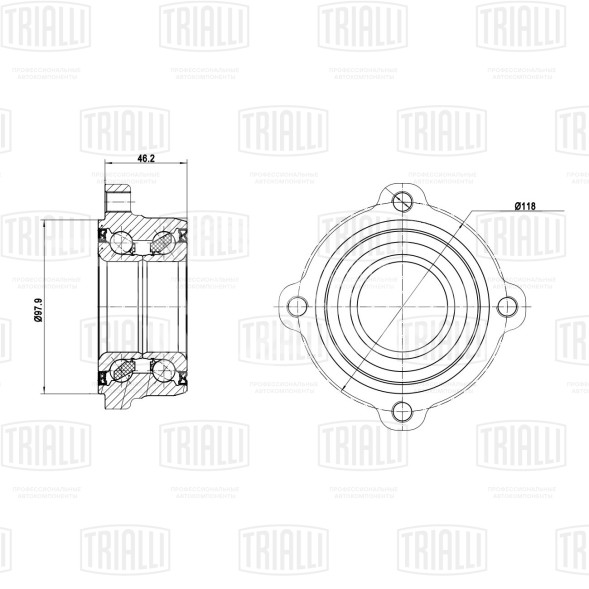 Ступица задняя с подшипником для автомобиля BMW X5 (E70) (07-)/BMW X5 (F15) (13-)