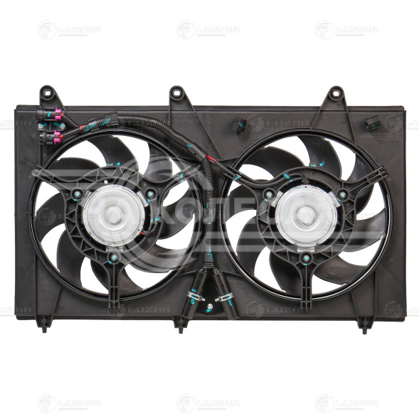 Электровентилятор охлаждения для автомобилей Chery Indis (10-)/Kimo (07-)/QQ6 (06-) (2 вентилятора) (с кожухом)