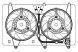 Электровентилятор охлаждения для автомобилей Chery Indis (10-)/Kimo (07-)/QQ6 (06-) (2 вентилятора) (с кожухом)