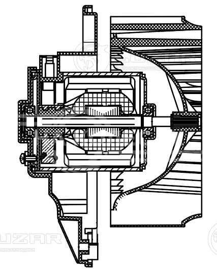 Электровентилятор отопителя для автомобилей Chevrolet Spark M300 (09-) (c 2013г.)/Ravon R2 (16-)